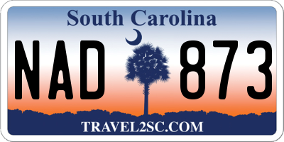 SC license plate NAD873