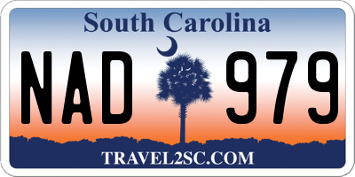 SC license plate NAD979