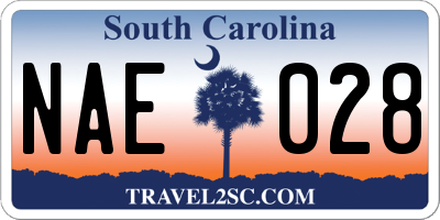 SC license plate NAE028
