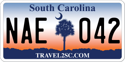 SC license plate NAE042