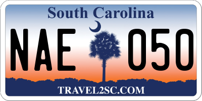 SC license plate NAE050