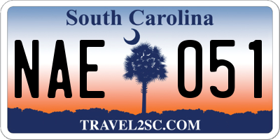 SC license plate NAE051