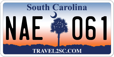 SC license plate NAE061