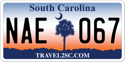 SC license plate NAE067