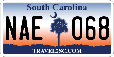 SC license plate NAE068