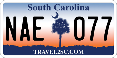 SC license plate NAE077
