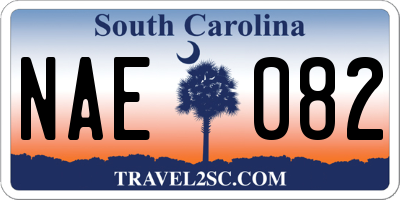 SC license plate NAE082