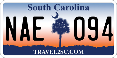 SC license plate NAE094