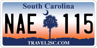 SC license plate NAE115