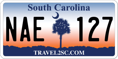SC license plate NAE127