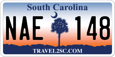 SC license plate NAE148
