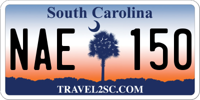 SC license plate NAE150