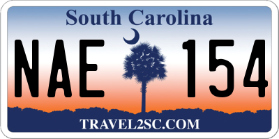 SC license plate NAE154