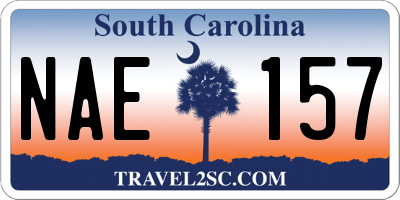 SC license plate NAE157