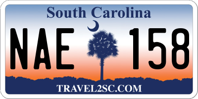 SC license plate NAE158