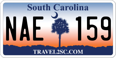SC license plate NAE159