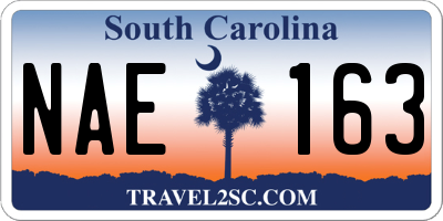 SC license plate NAE163