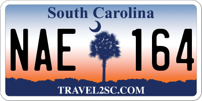 SC license plate NAE164