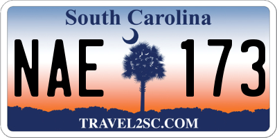 SC license plate NAE173