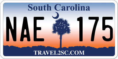 SC license plate NAE175