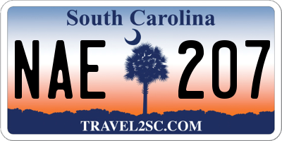 SC license plate NAE207