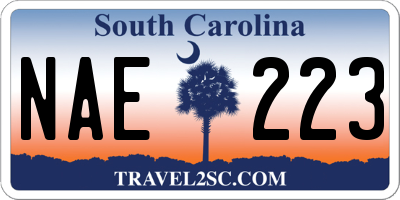 SC license plate NAE223