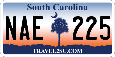 SC license plate NAE225