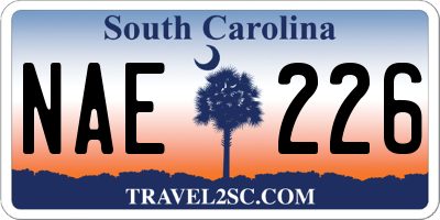 SC license plate NAE226