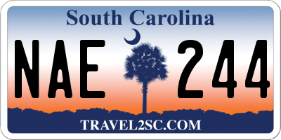 SC license plate NAE244