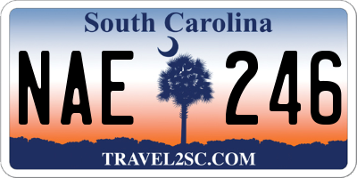 SC license plate NAE246