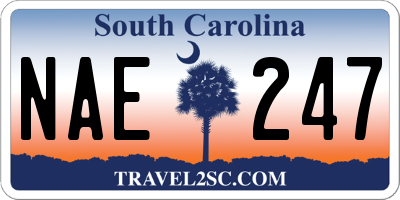 SC license plate NAE247