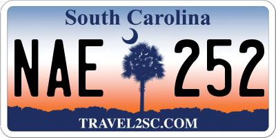SC license plate NAE252