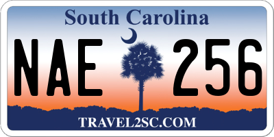 SC license plate NAE256