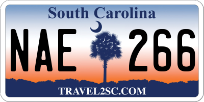 SC license plate NAE266