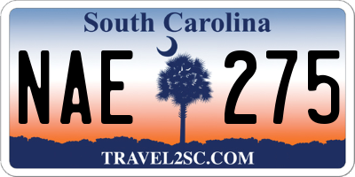SC license plate NAE275