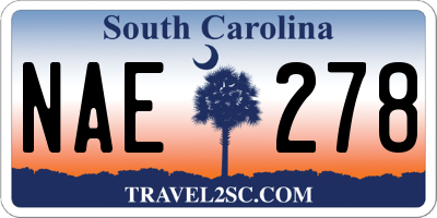 SC license plate NAE278