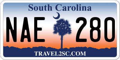 SC license plate NAE280