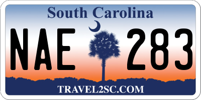 SC license plate NAE283