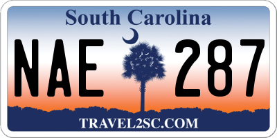 SC license plate NAE287