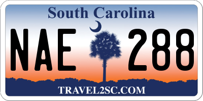 SC license plate NAE288