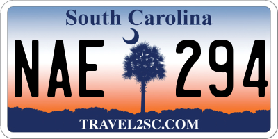SC license plate NAE294