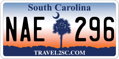 SC license plate NAE296