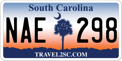 SC license plate NAE298