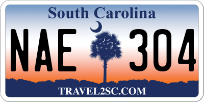 SC license plate NAE304