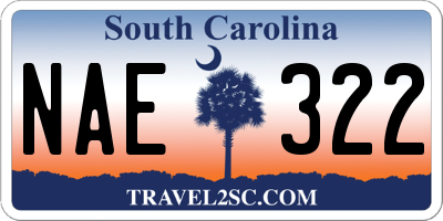 SC license plate NAE322