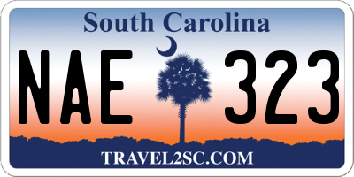 SC license plate NAE323