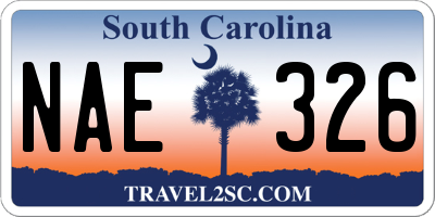 SC license plate NAE326