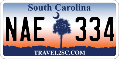 SC license plate NAE334