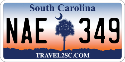 SC license plate NAE349
