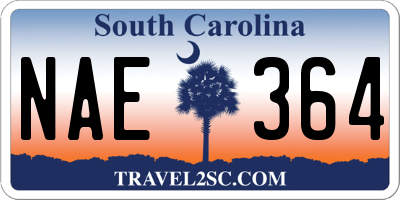SC license plate NAE364